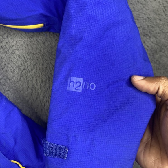 Patagonia Jacket Womens Medium Blue Yellow H2No Hooded Triolet STY84340 - Picture 5 of 16